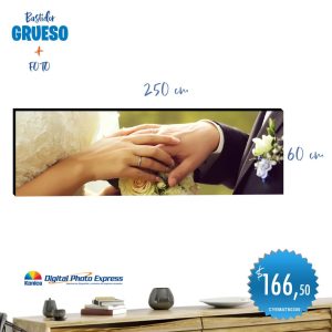 bastidor 60×250 incluye fotografía