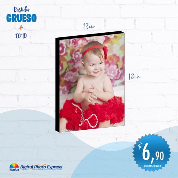 bastidor 13×18 cm incluye fotografía