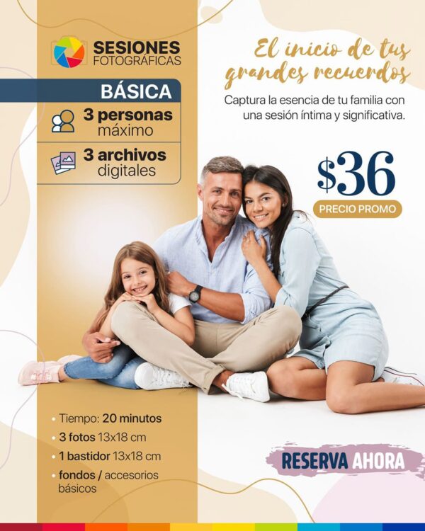 sesión fotográfica – básica