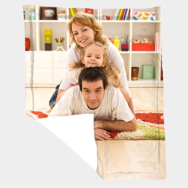cobija sublimada con fotografía de familia