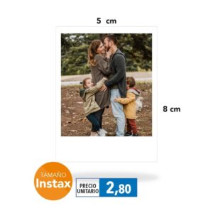 Impresión de fotos tamaño Instax 5x8cm