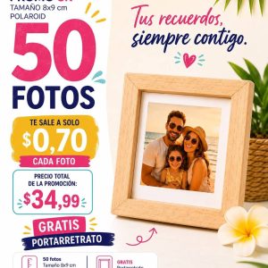 promo 50 fotos 3r instax 5x8cm + portarretrato
