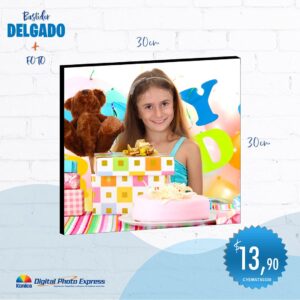 bastidor delgado 30x30cm incluye fotografía