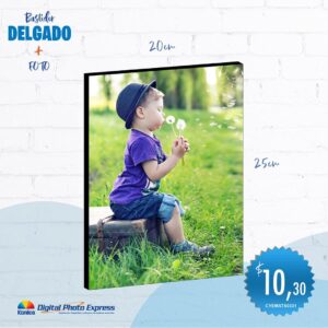 bastidor delgado 20x25 cm incluye fotografía