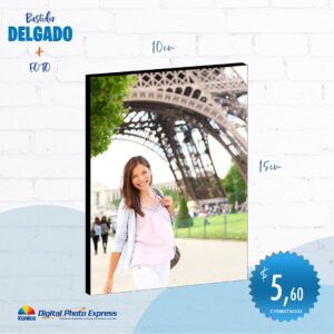 bastidor delgado 10x15 cm incluye fotografía