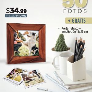 50 fotos 3r (polaroid) gratis portarretrato + ampliación 15x15cm