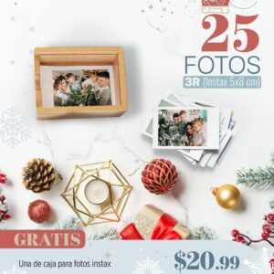 25 fotos 3r (instax) + caja de fotos instax