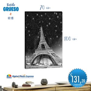 bastidor grueso + foto 100x70cm