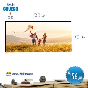 bastidor grueso + foto 70x120cm
