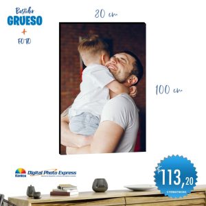 bastidor grueso + foto 80x100cm