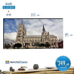 bastidor grueso + foto 90x150cm