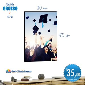 bastidor grueso + foto 30x50cm