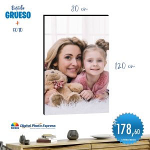 bastidor grueso + foto 80x120cm