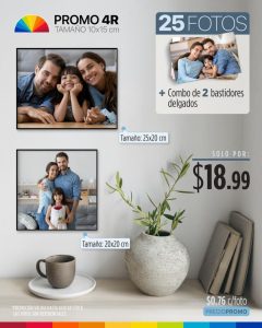 25 fotos 4r (tamaño 10x15cm) + combo de 2 bastidores delgados