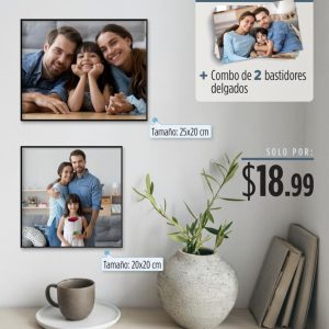 25 fotos 4r (tamaño 10x15cm) + combo de 2 bastidores delgados