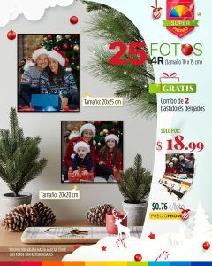 25 fotos 4r (tamaño 10x15cm) + combo de 2 bastidores delgados