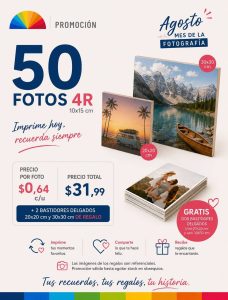 promo 50 fotos 4r tamaño 10x15cm + combo de bastidores