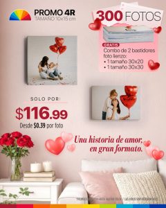 Promo 4R 300 fotos tamaño 10×15cm