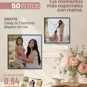 promo 50 fotos 4r tamaño 10x15cm + combo de bastidores delgados con fotos