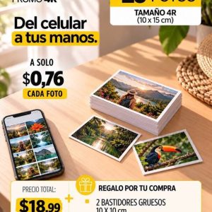 promo 25 fotos 4r tamaño 10x15cm 2 bastidor delgados 10x15 cm