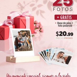 Promo 3R 25 fotos polaroid 8x8cm