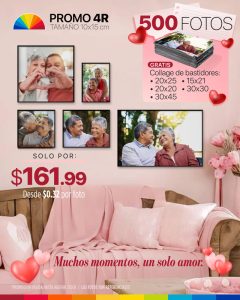 Promo 4R 500 fotos tamaño 10×15cm