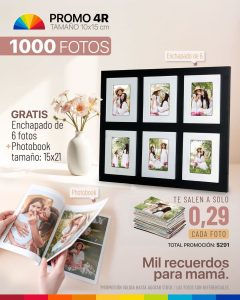 promo 1000 fotos 4r tamaño 10x15cm + enchapado de 6 fotos + fotos profesionales en estudio