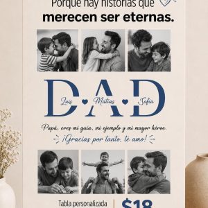 tabla personalizada con 6 fotos