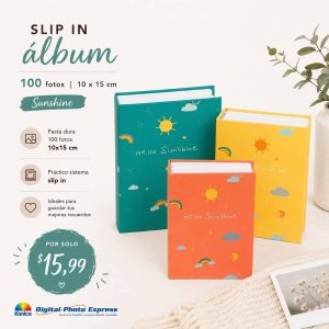 sunshine slip in álbum for 100 photos 10x15cm