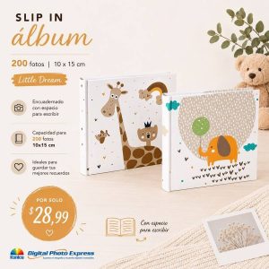 little dream slip in álbum for 200 photos 10x15 cm bookbound