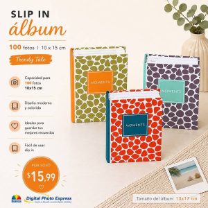 trendy tale slip in álbum for 100 photos 10x15cm